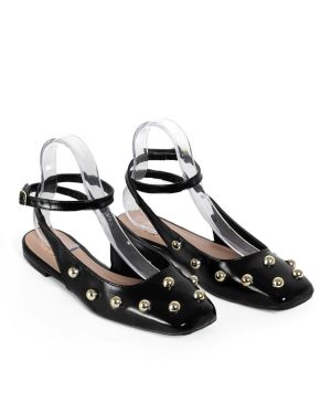 Sapatilha Bico Reto Com Tiras